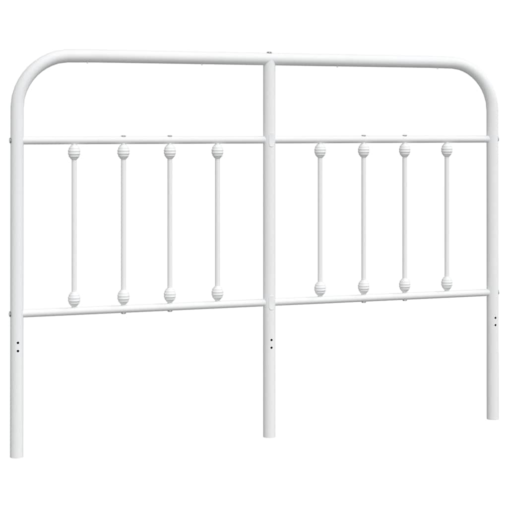 Sengegavl I Metall Hvit 150 Cm