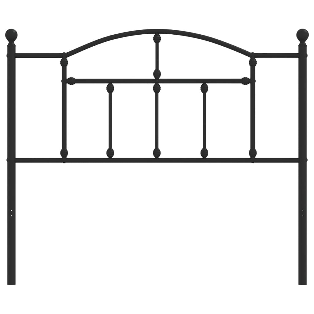 Sengegavl I Metall Svart 107 Cm