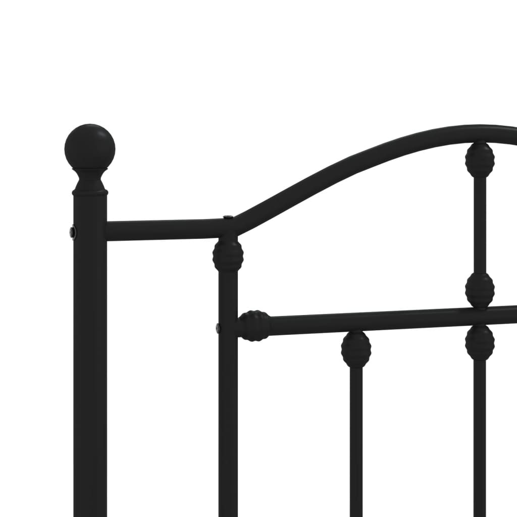 Sengegavl I Metall Svart 107 Cm
