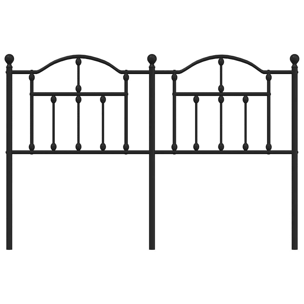 Sengegavl I Metall Svart 150 Cm