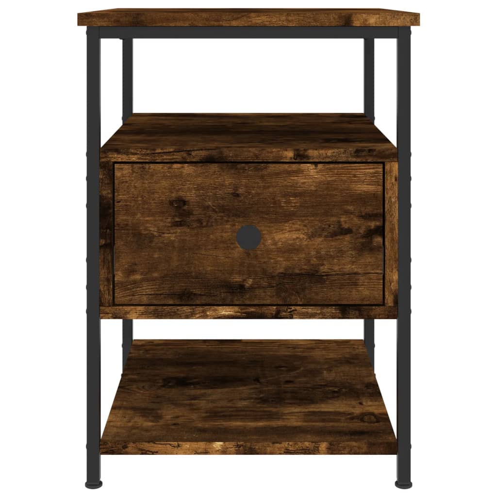Nattbord Røkt Eik 40X42X56 Cm Konstruert Tre
