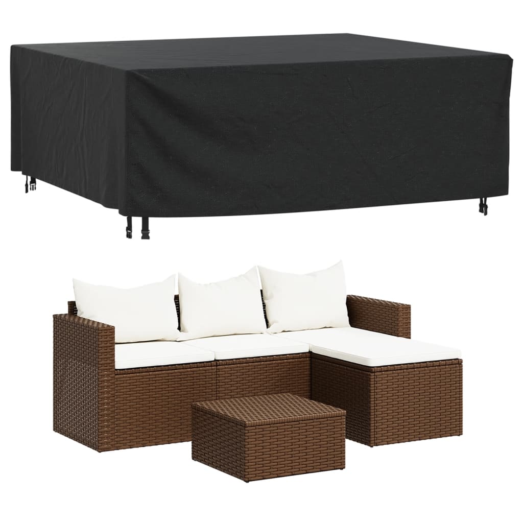 Hagemøbeltrekk svart 200x160x70 cm vanntett 420D