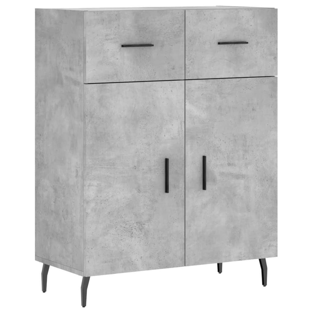 Skjenk Betonggrå 69,5X34X90 Cm Konstruert Tre