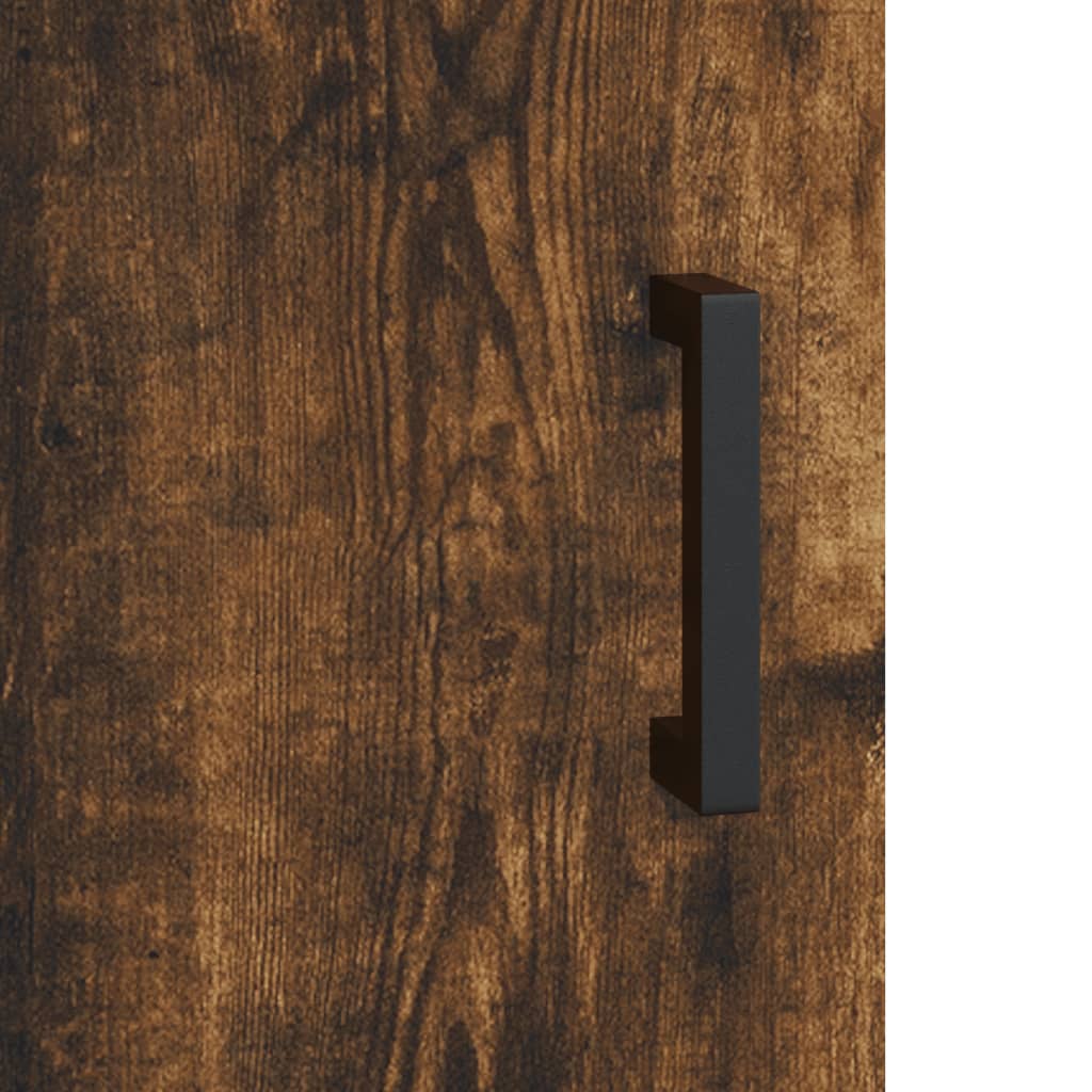 Veggskap Røkt Eik 34,5X34X90 Cm Konstruert Tre