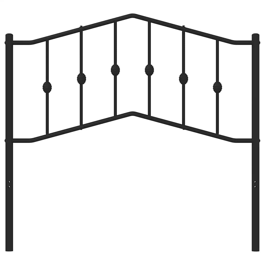 Sengegavl I Metall Svart 100 Cm