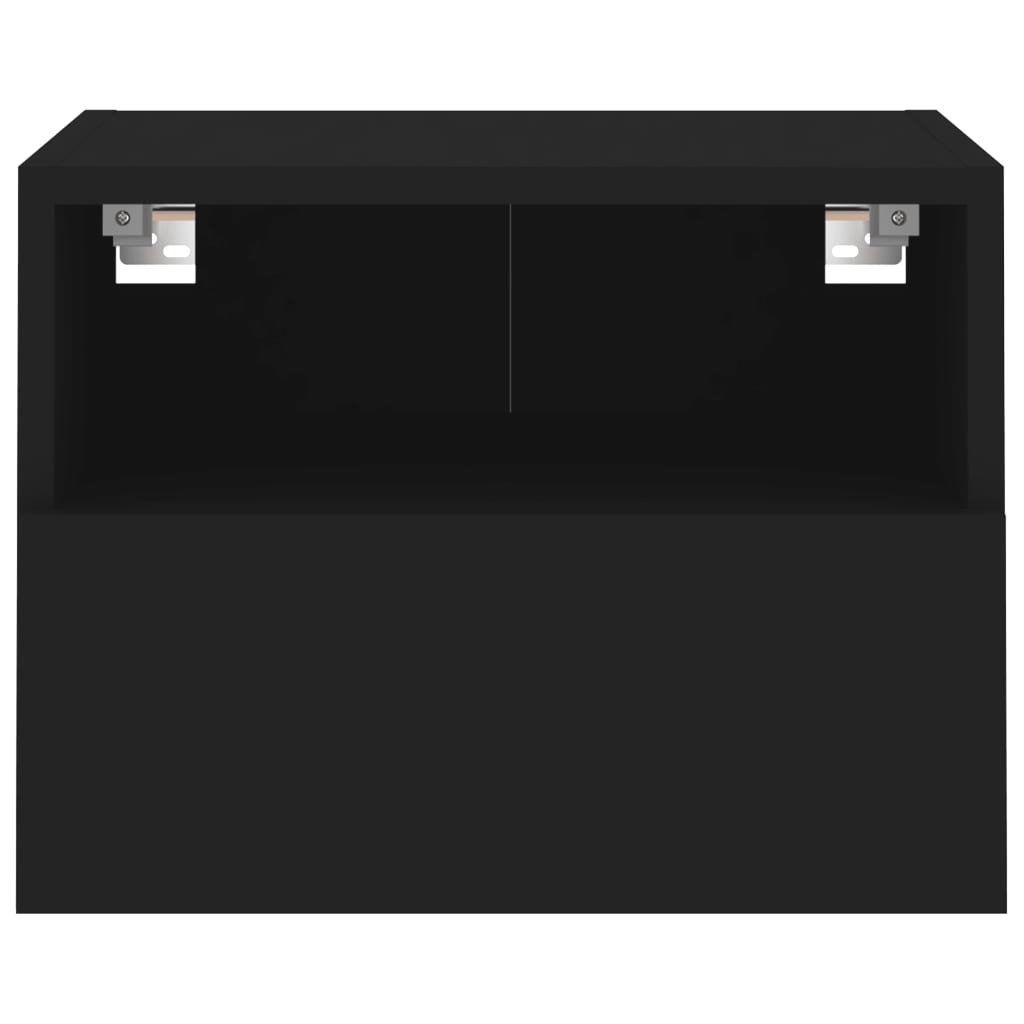Vegghengt Tv-Benk Svart 40X30X30 Cm Konstruert Tre