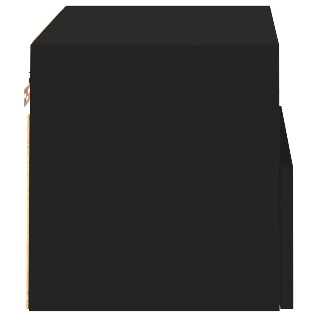 Vegghengt Tv-Benk Svart 40X30X30 Cm Konstruert Tre