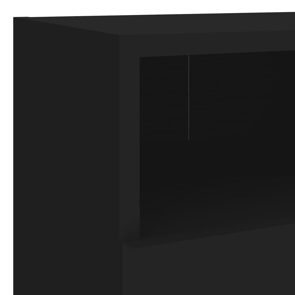 Vegghengt Tv-Benk Svart 40X30X30 Cm Konstruert Tre