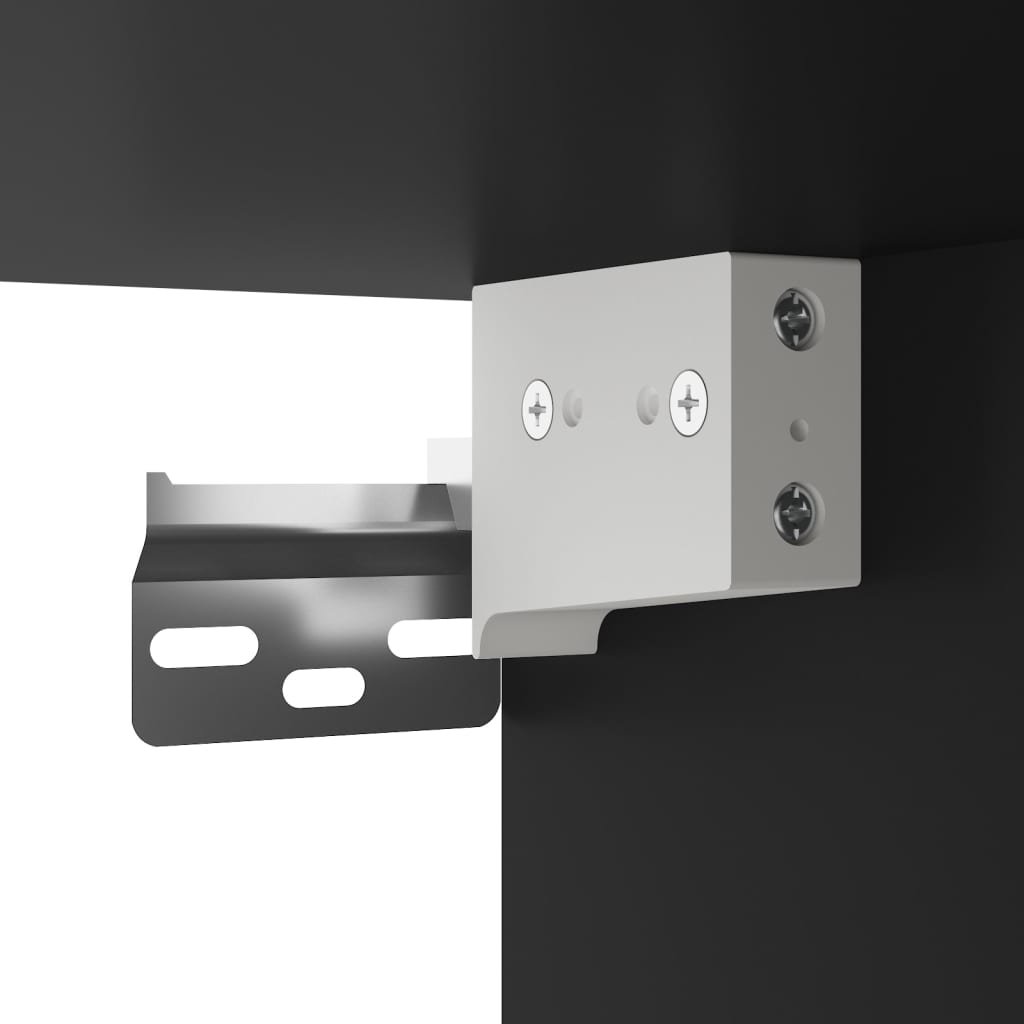 Vegghengt Tv-Benk Svart 40X30X30 Cm Konstruert Tre