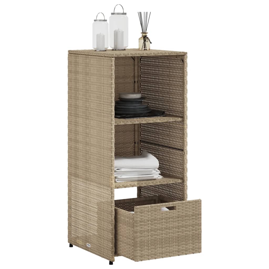 Putekasse beige 50x55x115 cm polyrotting