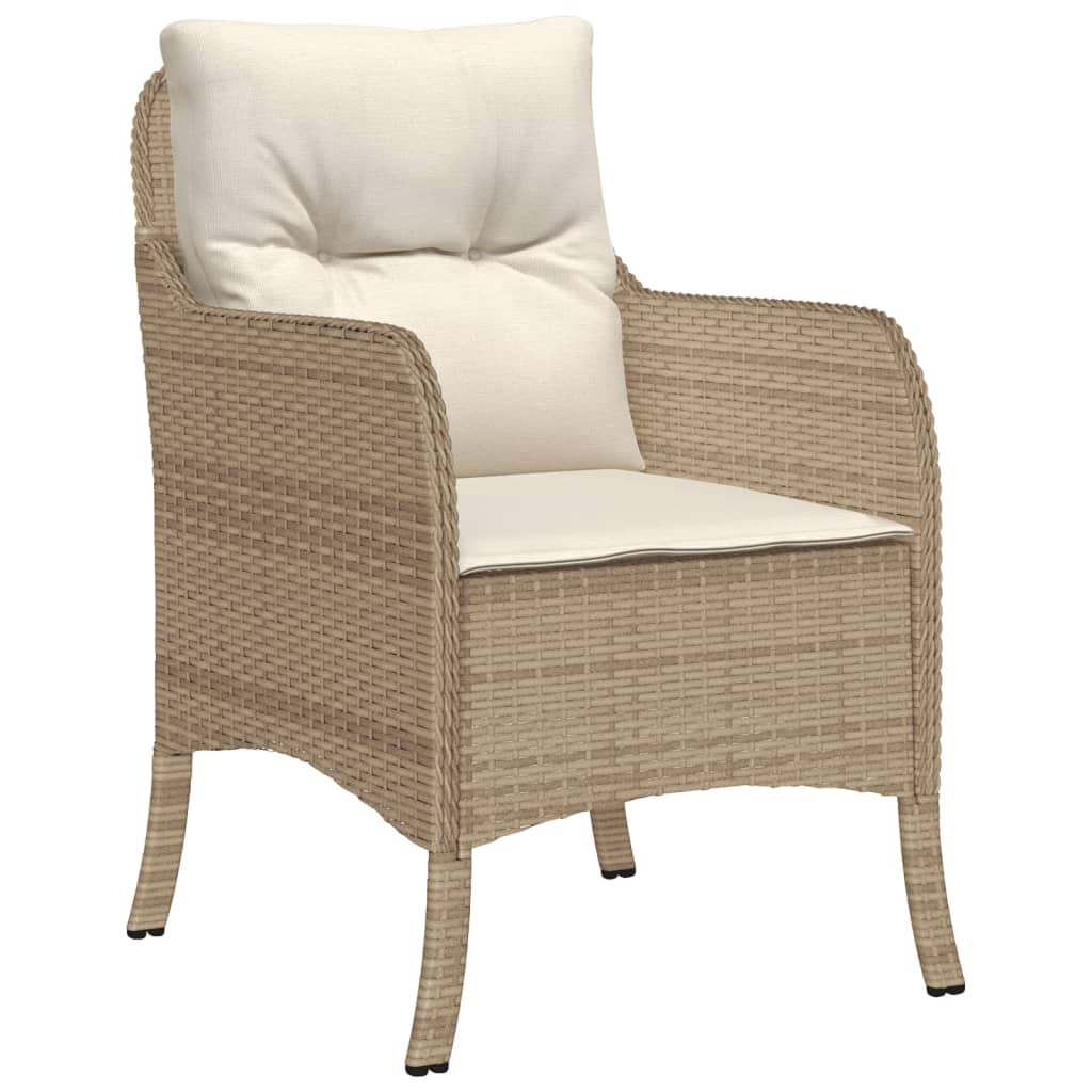Hagespisegruppe Med Puter 7 Deler Polyrotting Beige