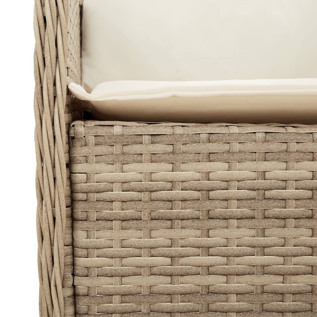 Hagespisegruppe Med Puter 7 Deler Polyrotting Beige