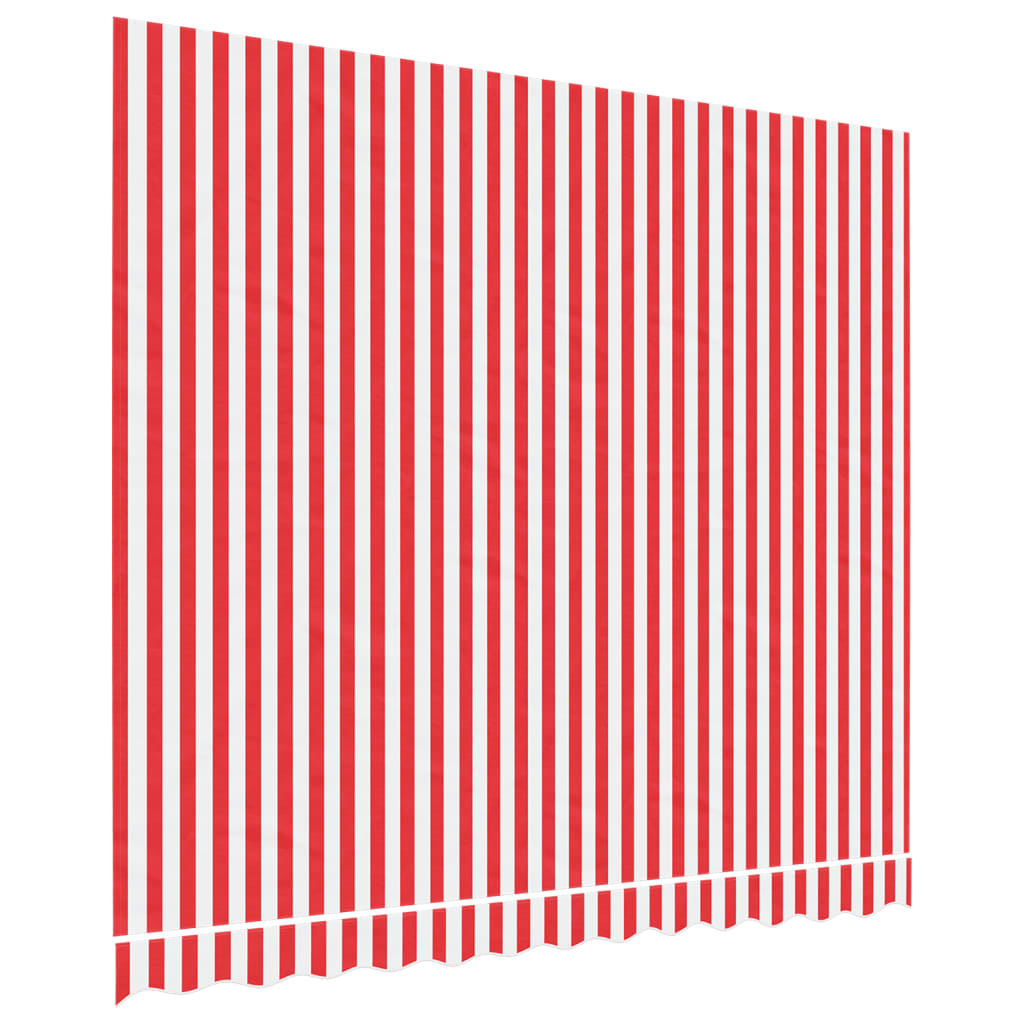 Erstatningsduk for markise rød og hvit stripe 3x2,5 m