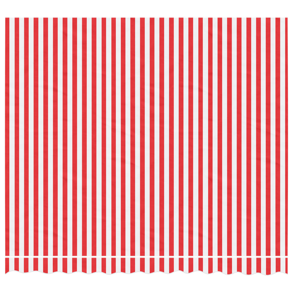 Erstatningsduk for markise rød og hvit stripe 3x2,5 m