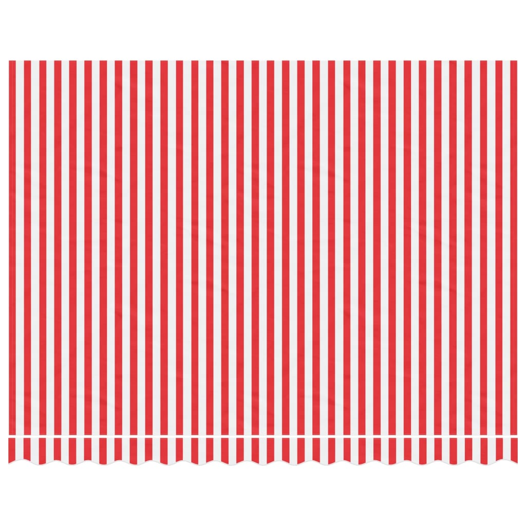 Erstatningsduk for markise rød og hvit stripe 3,5x2,5 m