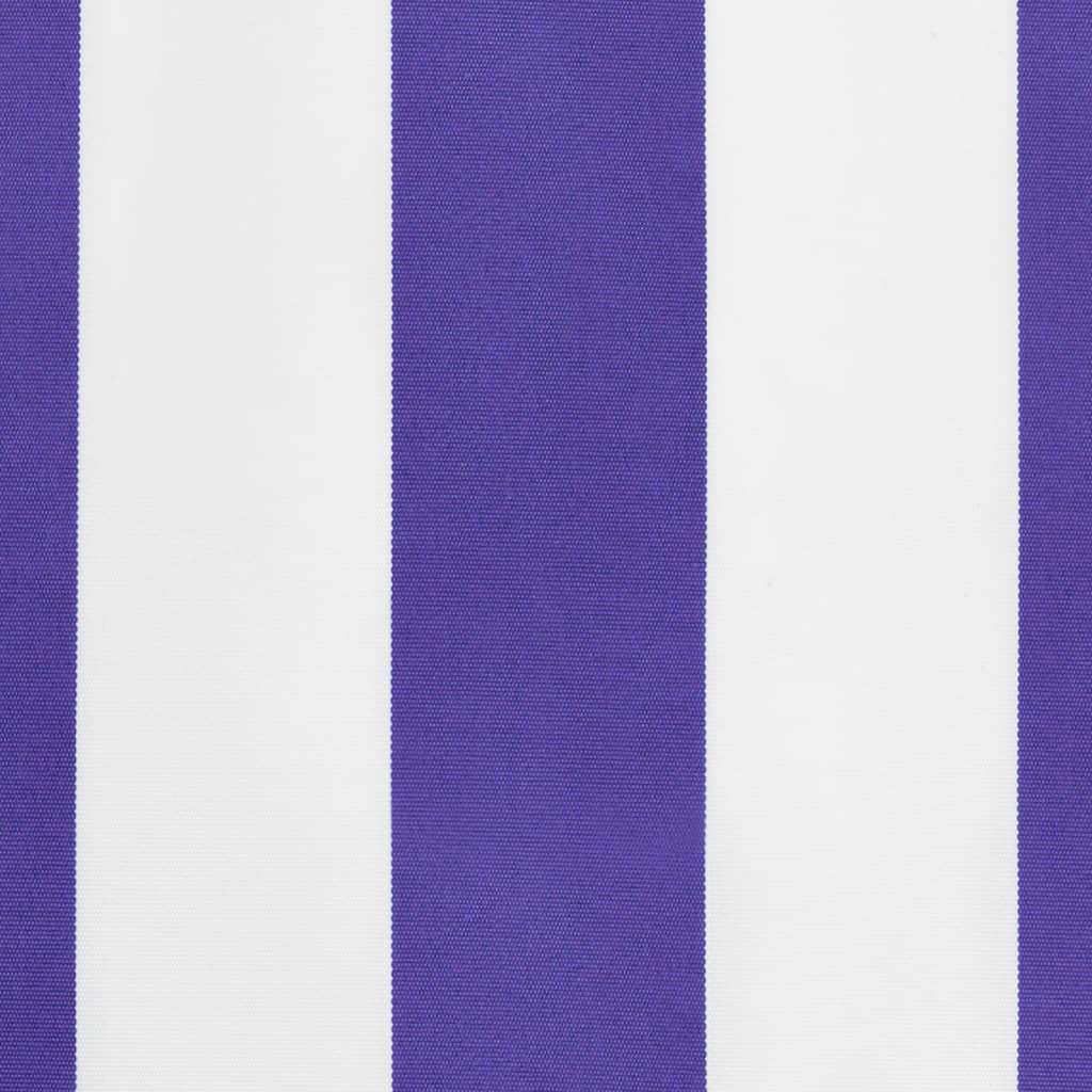 Erstatningsstoff for markisekappe blå og hvit stripe 5 m