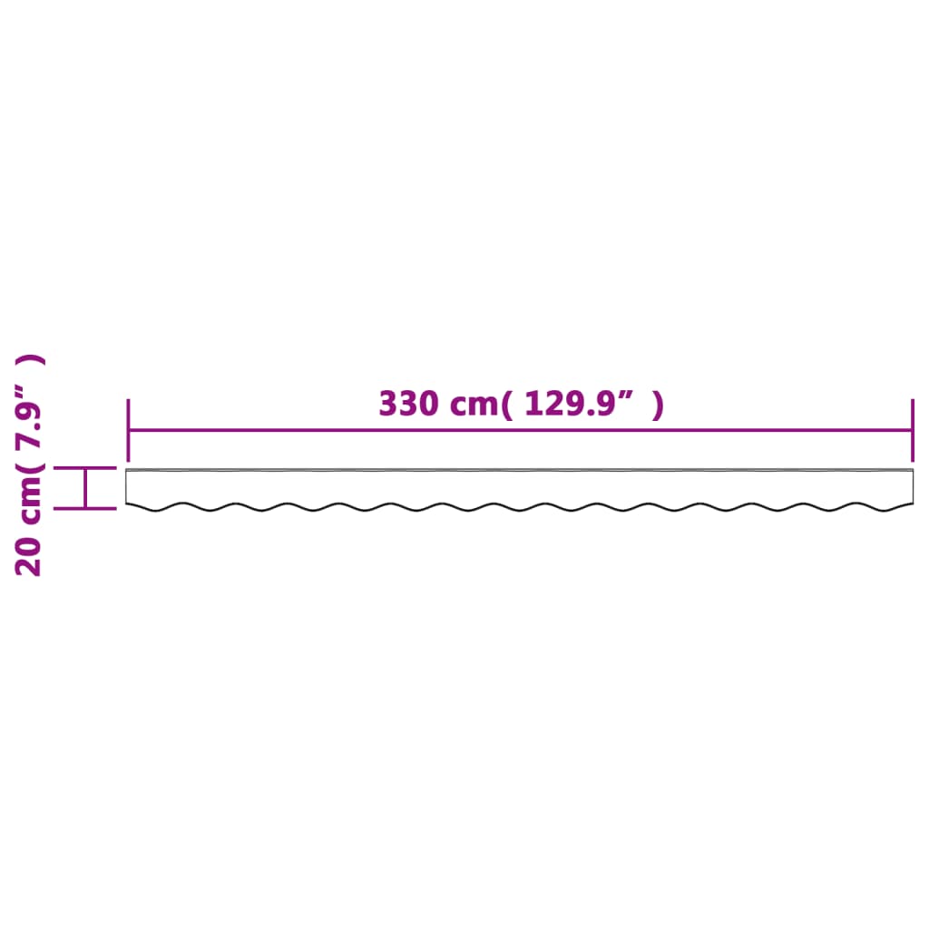 Erstatningsstoff for markisekappe kremhvit stripe 3,5 m