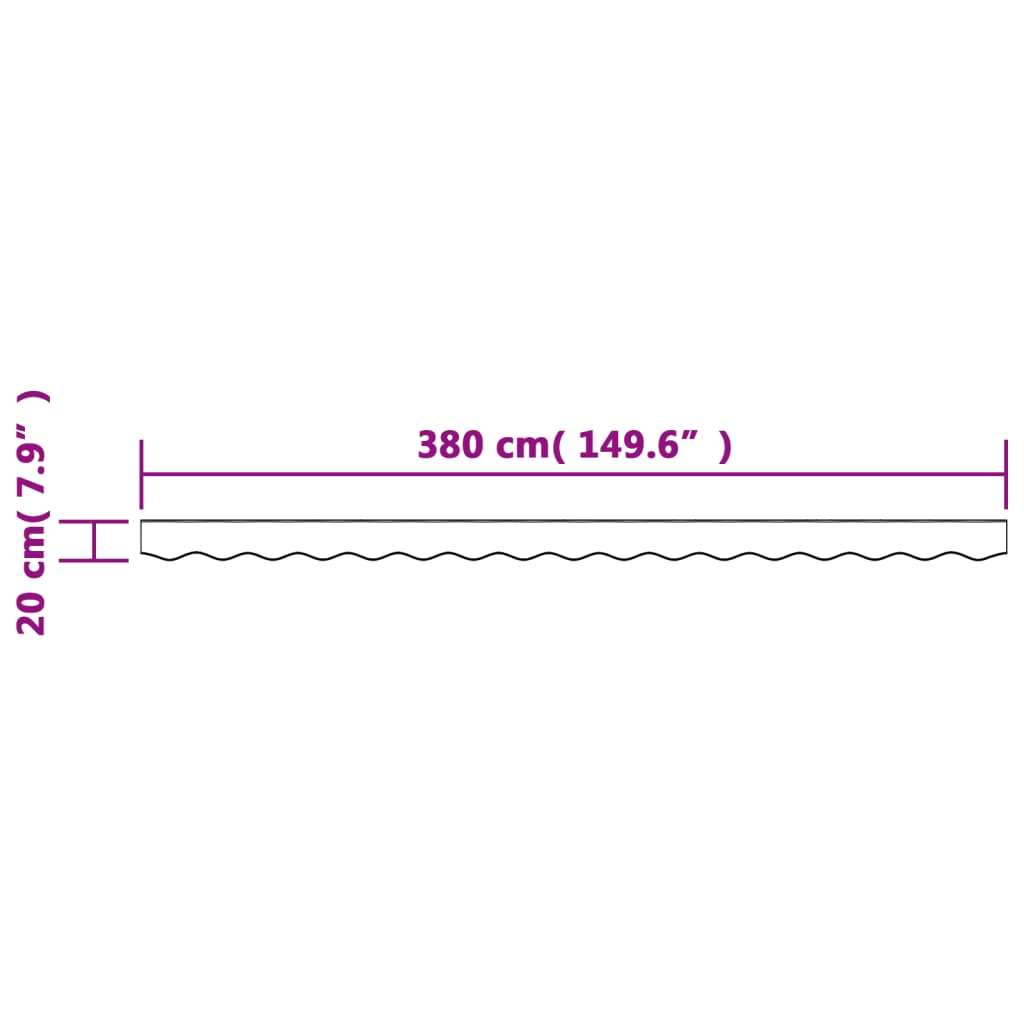 Erstatningsstoff for markisekappe kremhvit stripe 4 m