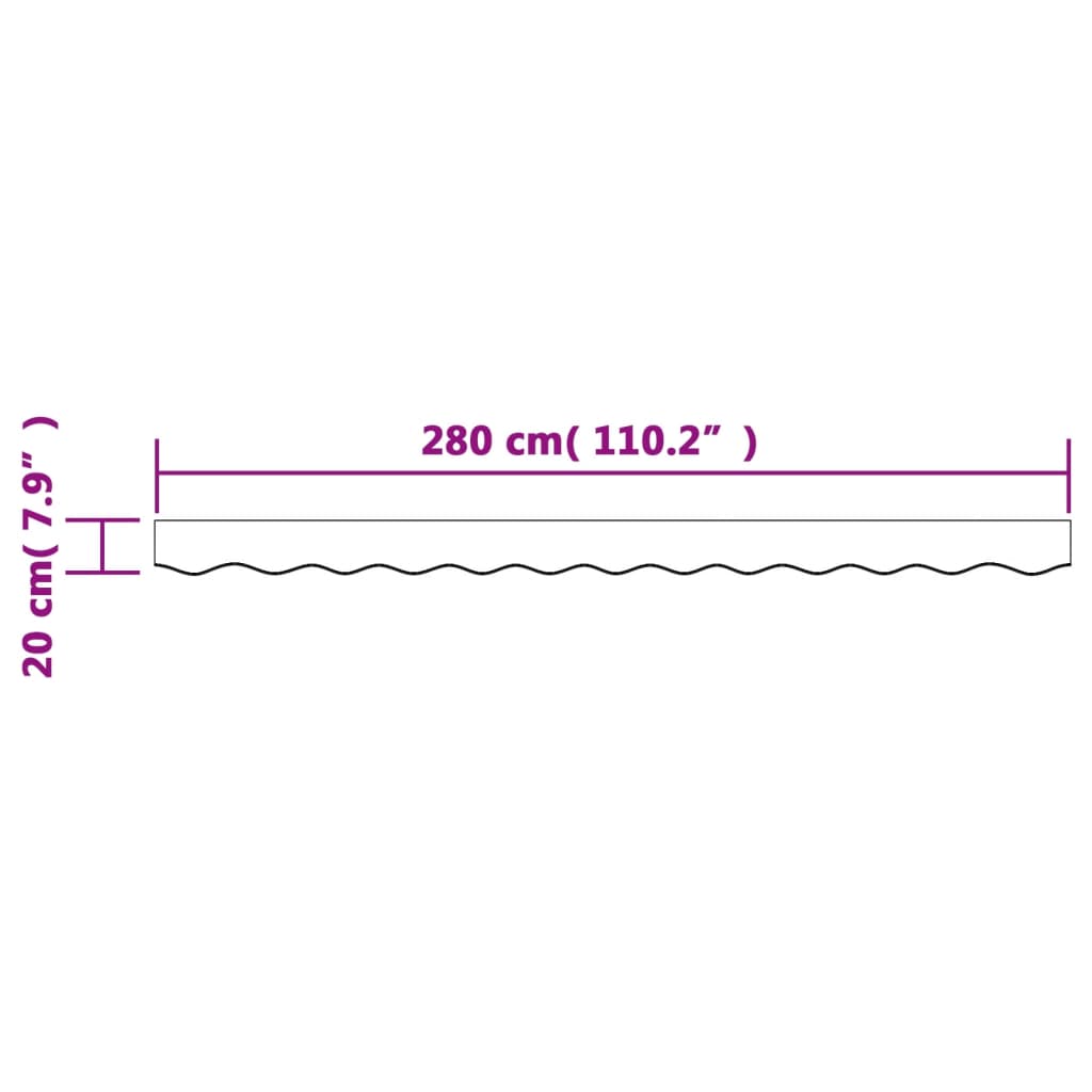 Erstatningsstoff for markisekappe burgunder stripe 3 m