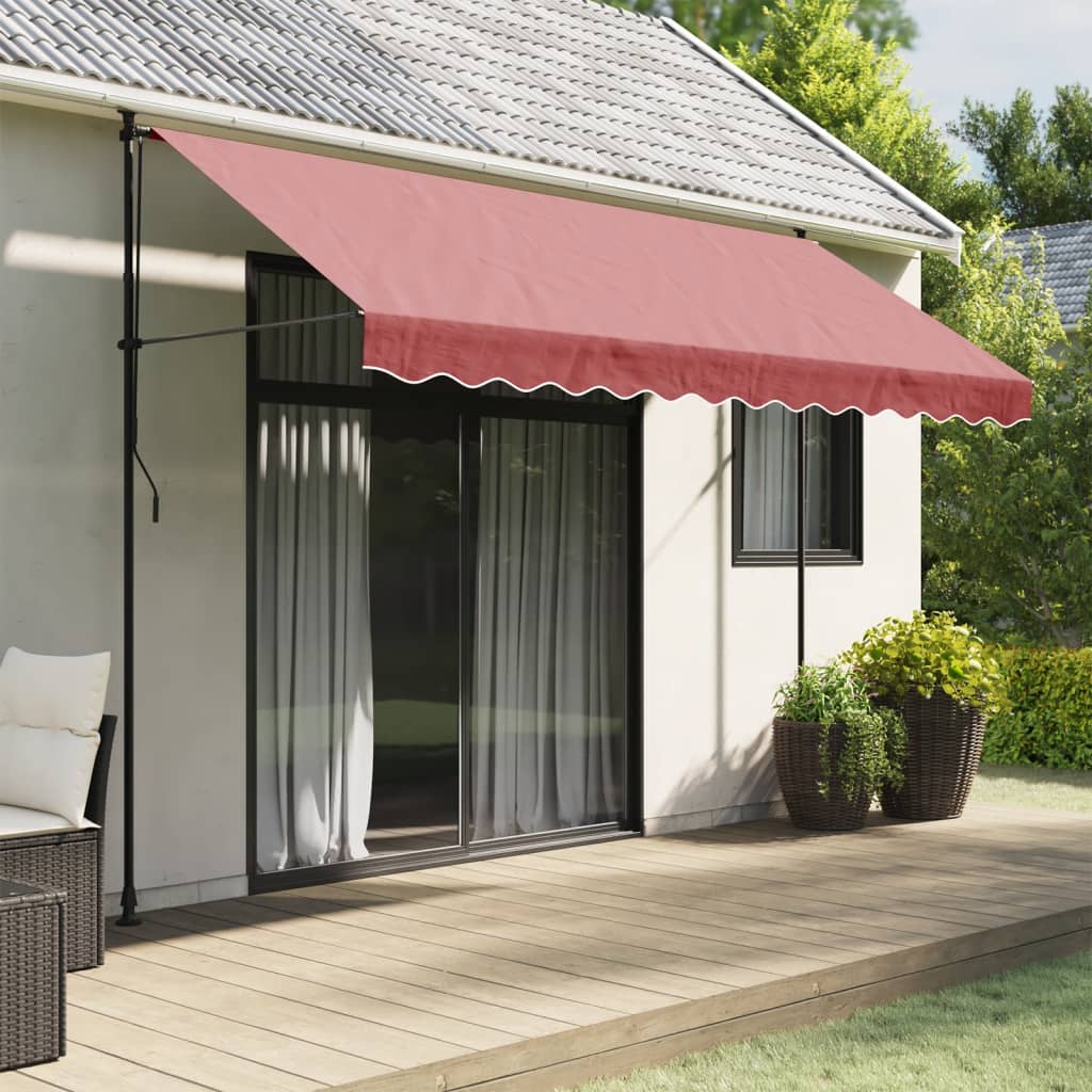 Erstatningsstoff for markisekappe burgunder stripe 3,5 m