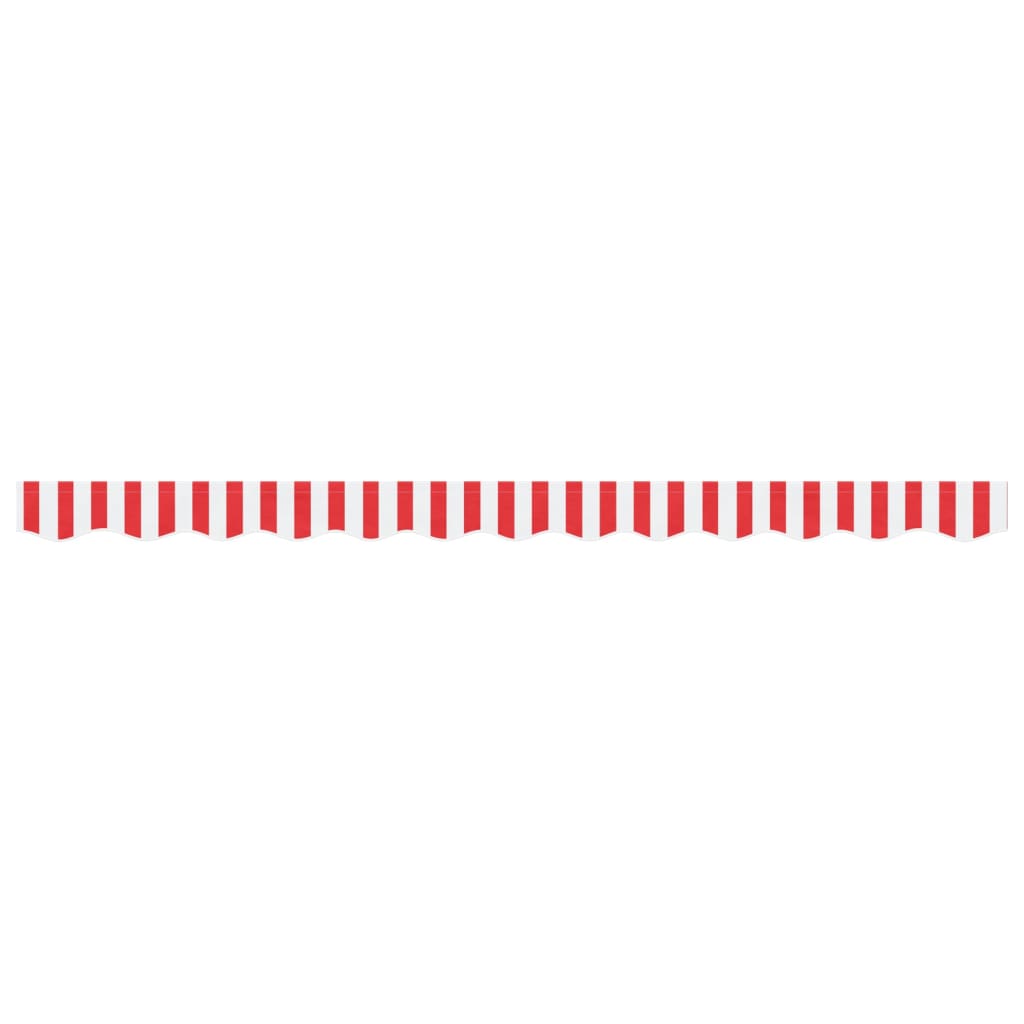 Erstatningsstoff for markisekappe rød og hvit stripe 3 m