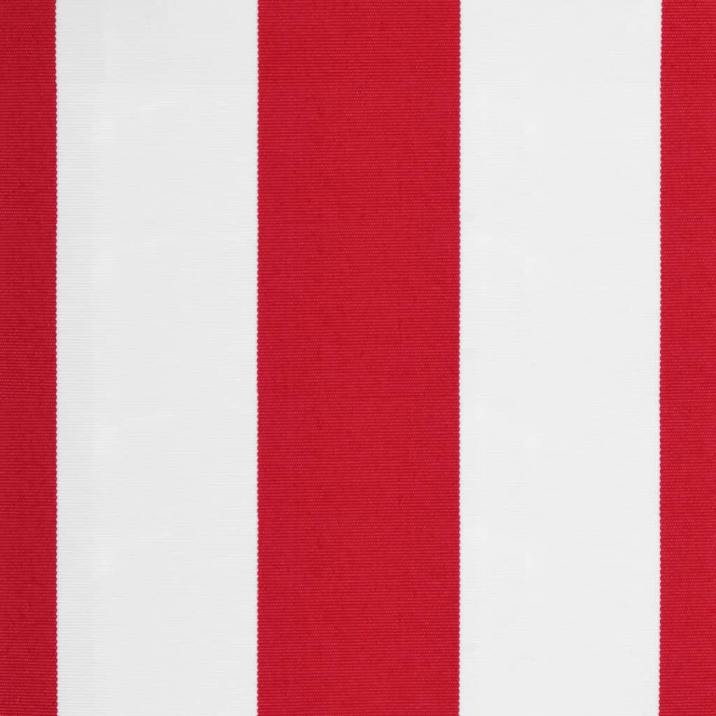 Erstatningsstoff for markisekappe rød og hvit stripe 3 m