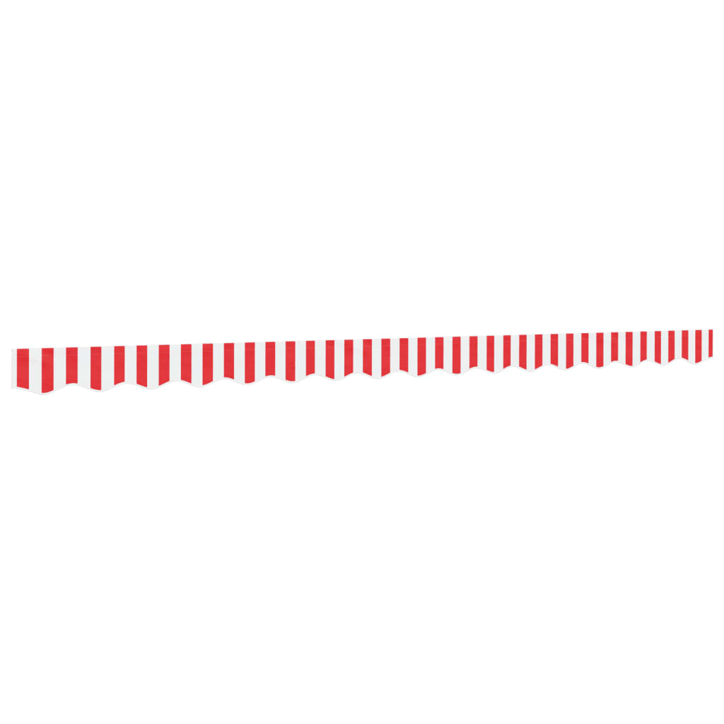 Erstatningsstoff for markisekappe rød og hvit stripe 4 m