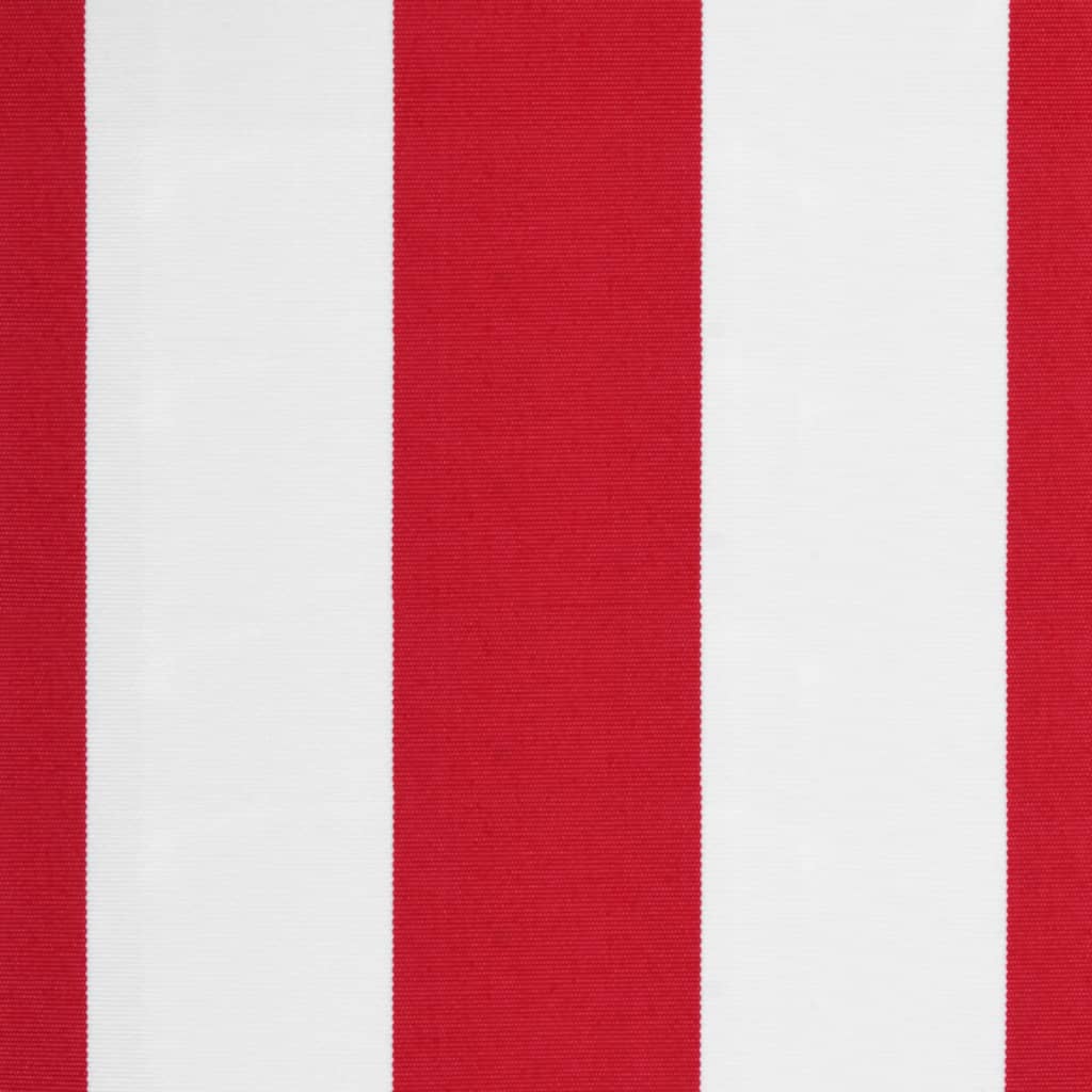 Erstatningsstoff for markisekappe rød og hvit stripe 4 m