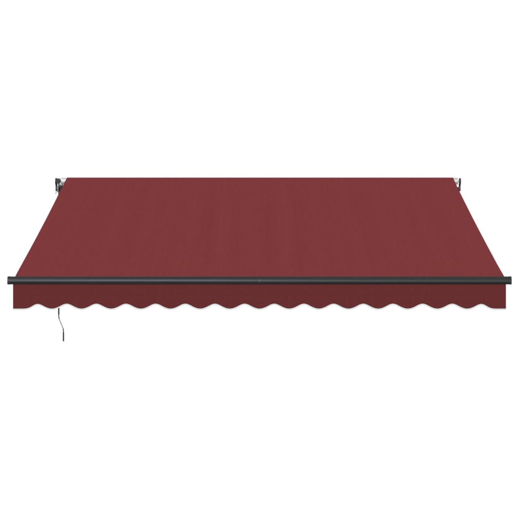 Automatisk uttrekkbar markise med LED burgunder 400x350 cm