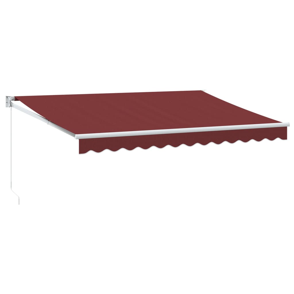 Manuell uttrekkbar markise burgunder 350x250 cm