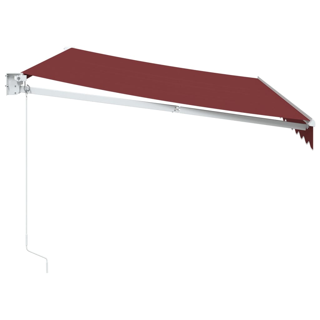 Manuell uttrekkbar markise burgunder 350x250 cm