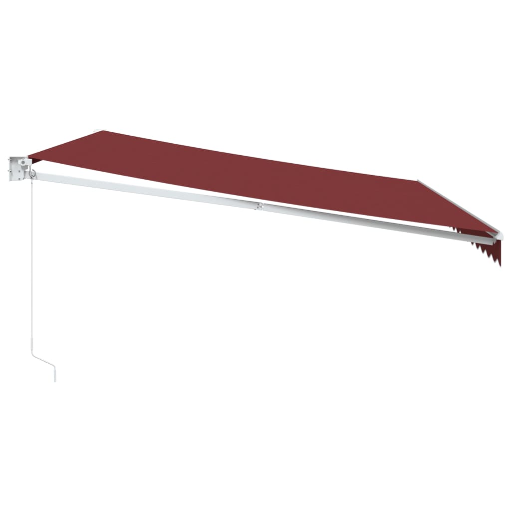 Manuell uttrekkbar markise burgunder 450x300 cm