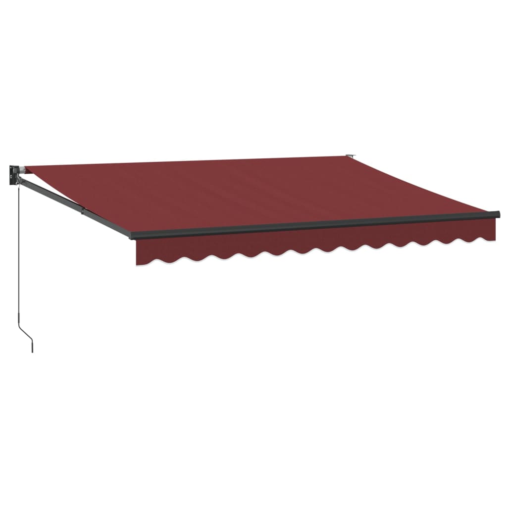 Manuell uttrekkbar markise burgunder 350x250 cm