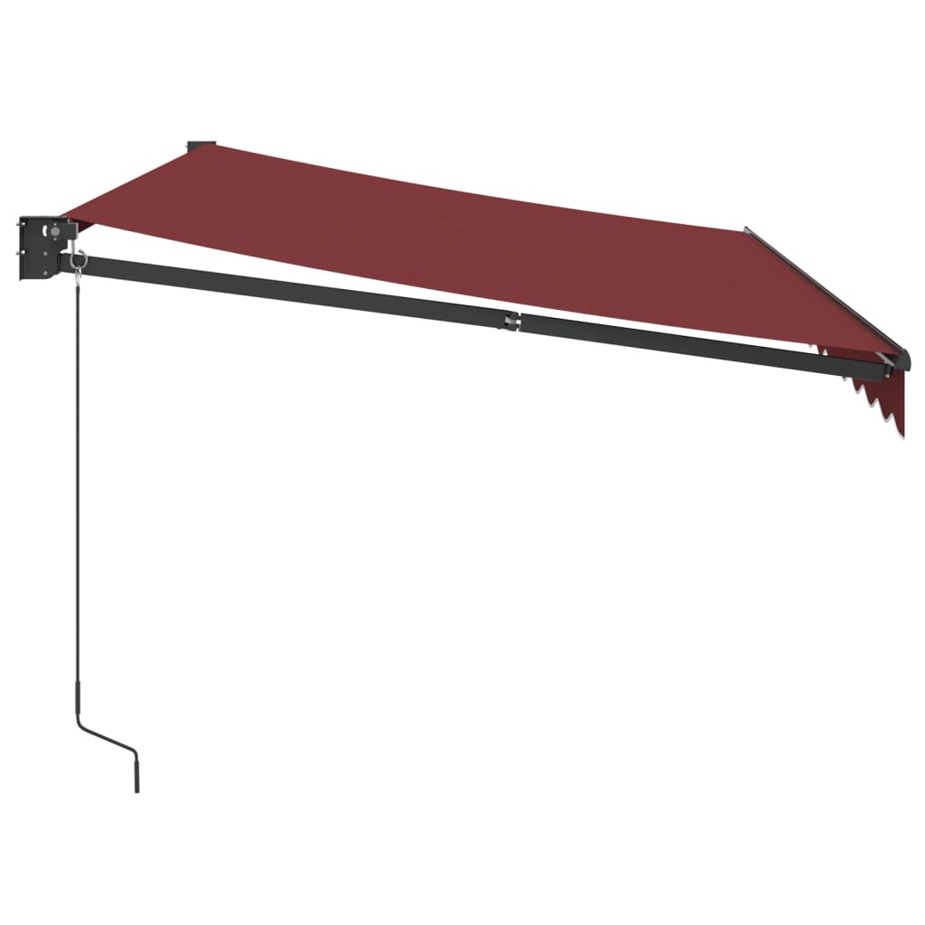 Manuell uttrekkbar markise burgunder 350x250 cm