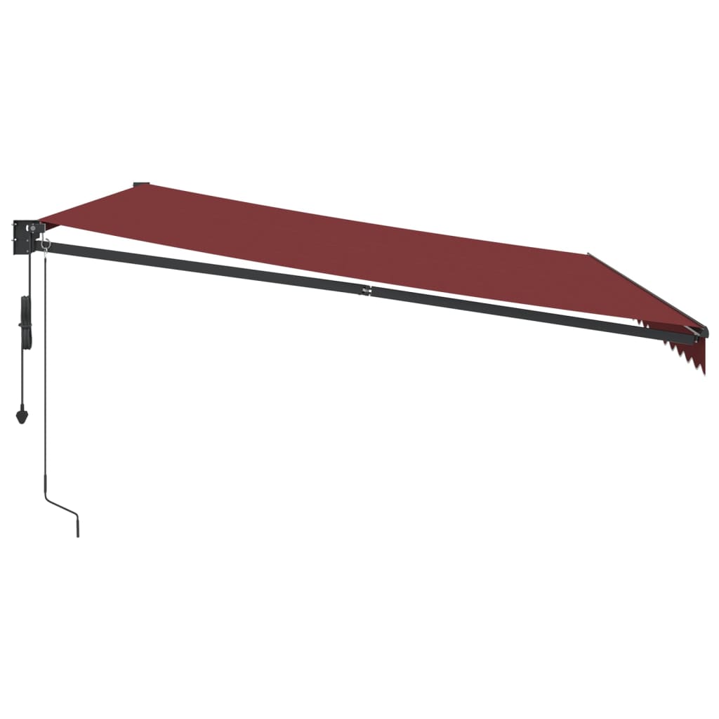 Automatisk uttrekkbar markise burgunder 450x300 cm