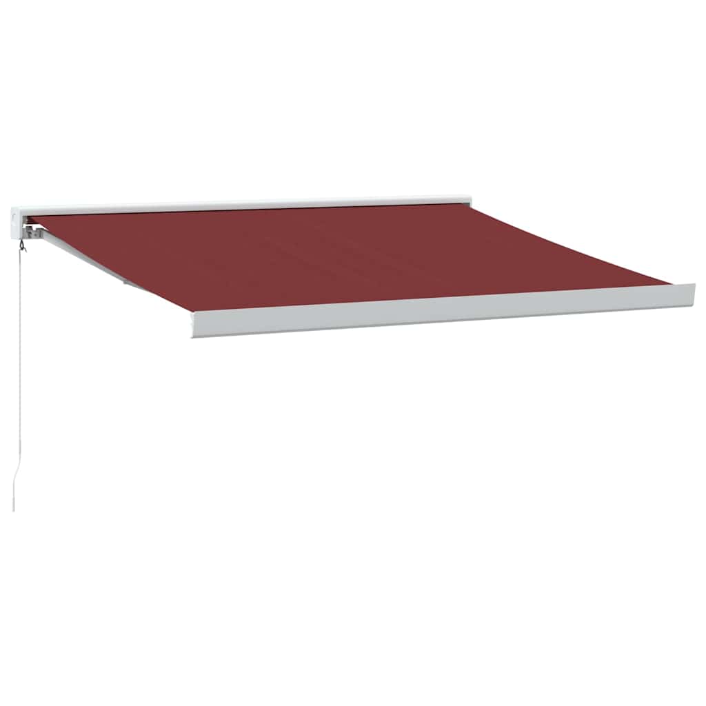Manuell uttrekkbar markise burgunder 350x250 cm