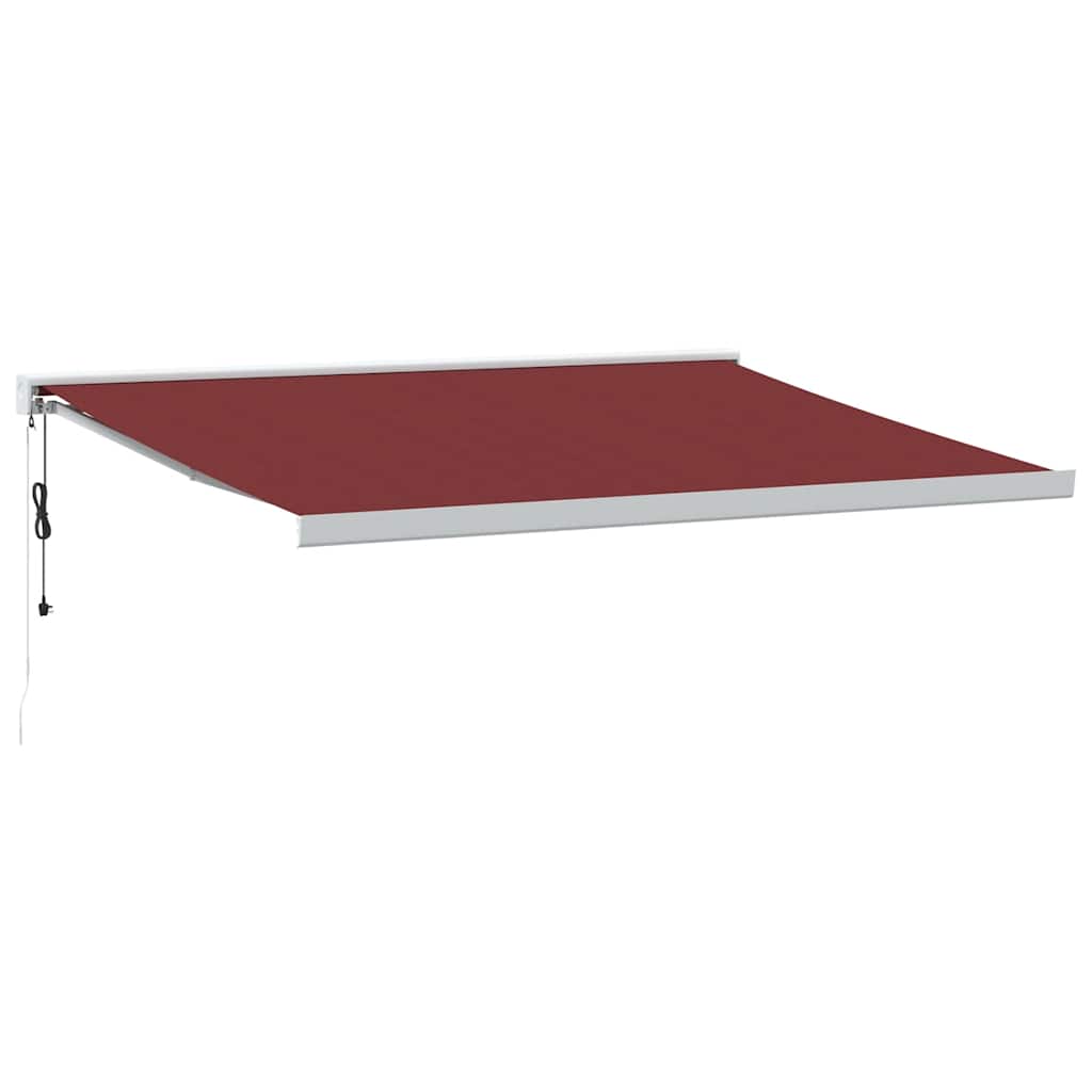 Automatisk uttrekkbar markise burgunder 450x300 cm