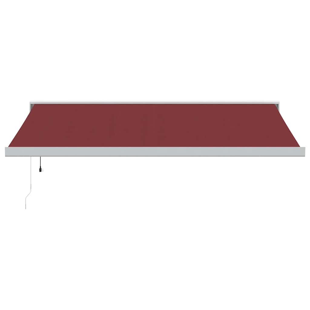 Automatisk uttrekkbar markise burgunder 450x300 cm