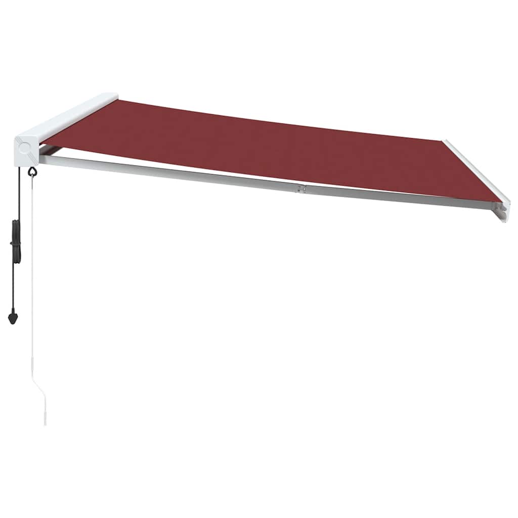 Automatisk uttrekkbar markise burgunder 450x300 cm