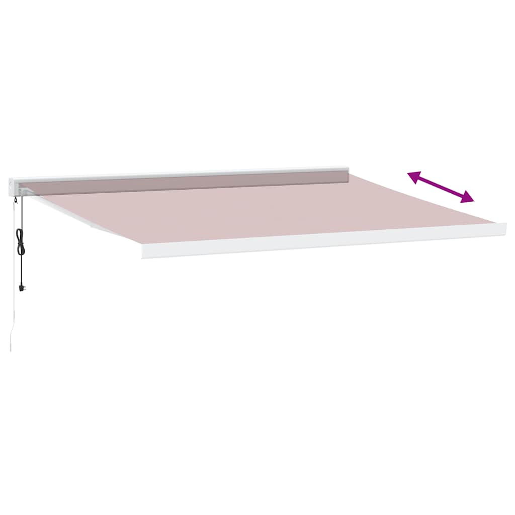 Automatisk uttrekkbar markise burgunder 450x300 cm