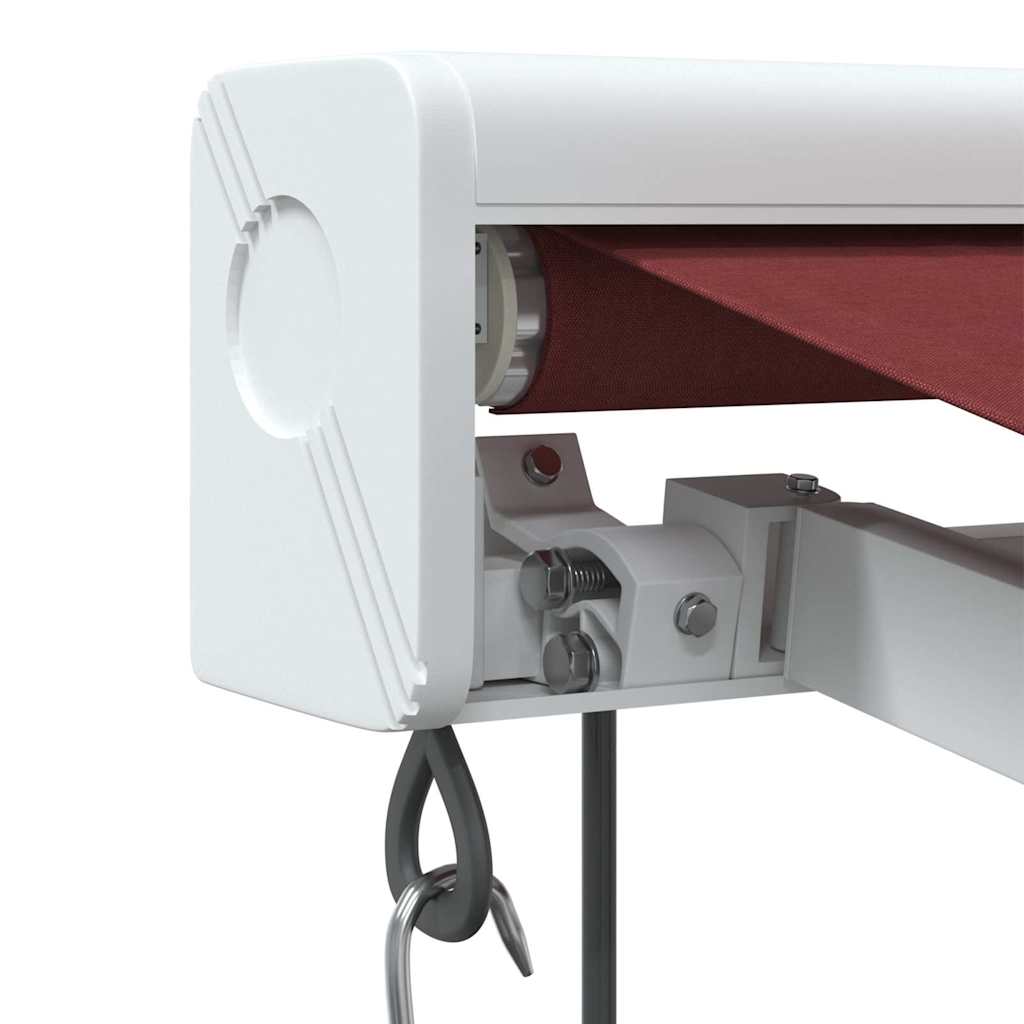 Automatisk uttrekkbar markise burgunder 450x300 cm