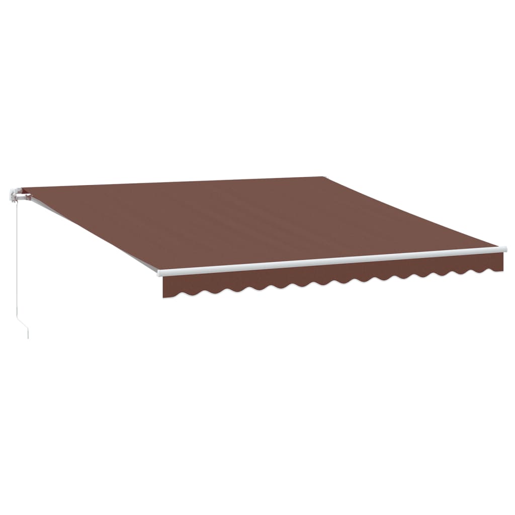 Manuell uttrekkbar markise brun 400x350 cm