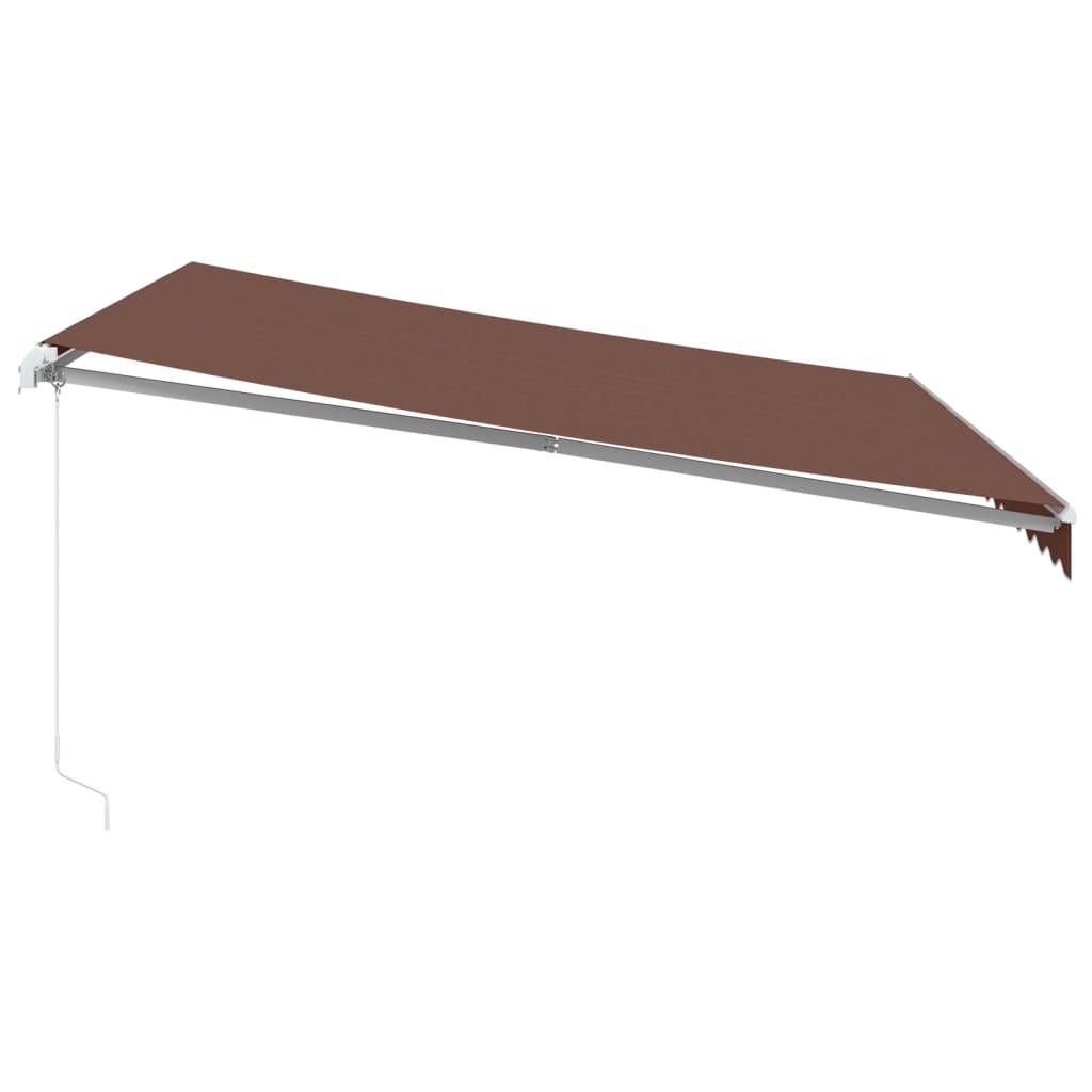 Manuell uttrekkbar markise brun 400x350 cm