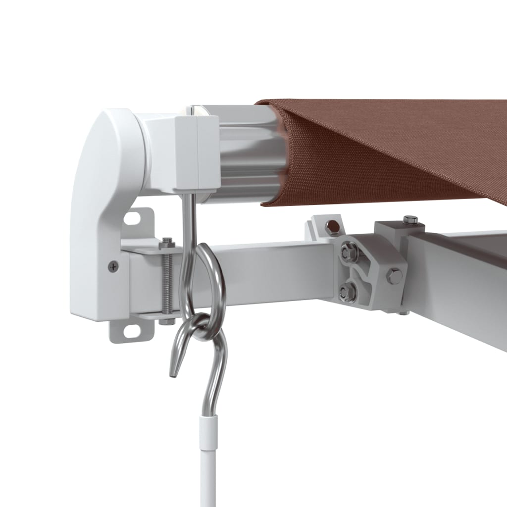 Manuell uttrekkbar markise brun 400x350 cm