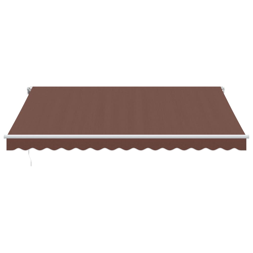 Automatisk uttrekkbar markise med LED brun 400x350 cm