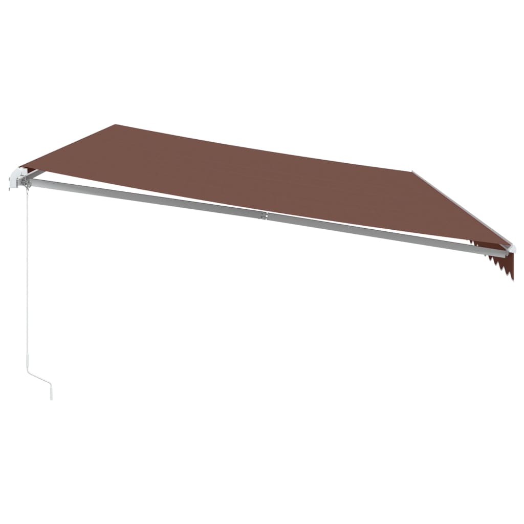 Manuell uttrekkbar markise brun 600x350 cm