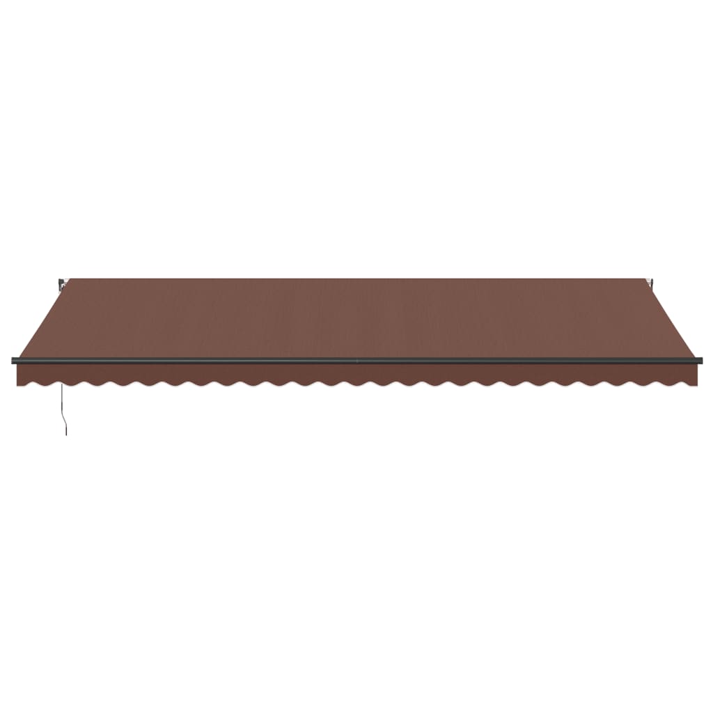 Manuell uttrekkbar markise brun 600x350 cm