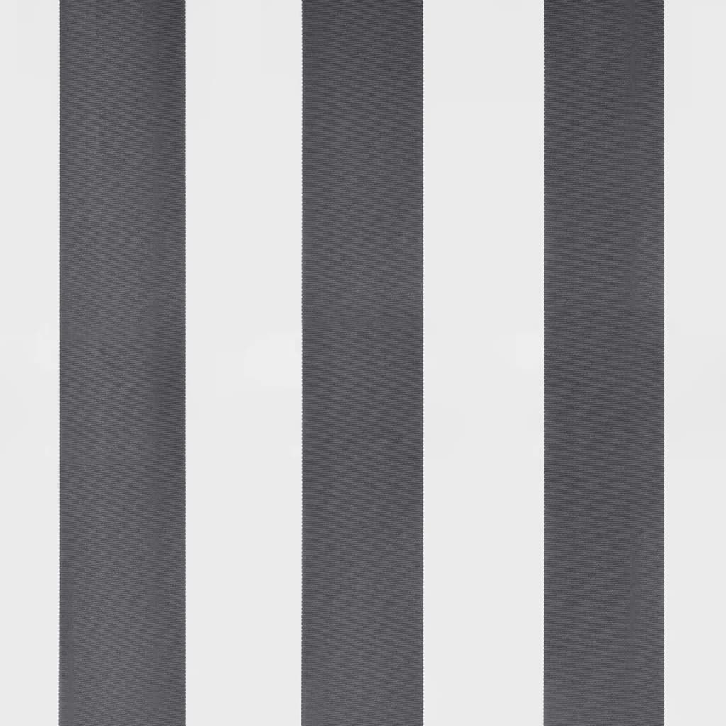 Manuell uttrekkbar markise antrasitt og hvit 300x250 cm