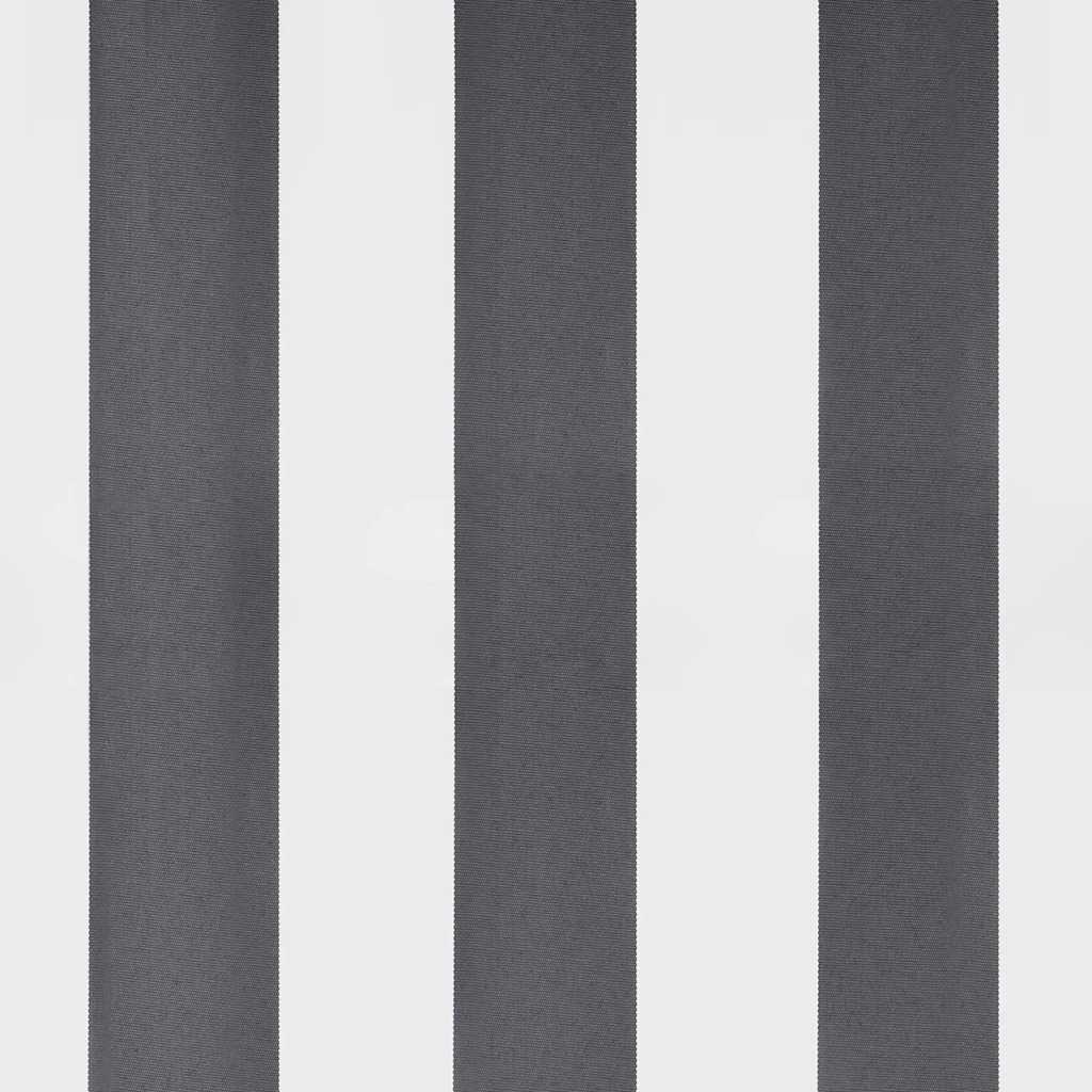 Uttrekkbar markise antrasitt og hvit 3,5x2,5 m stoff aluminium