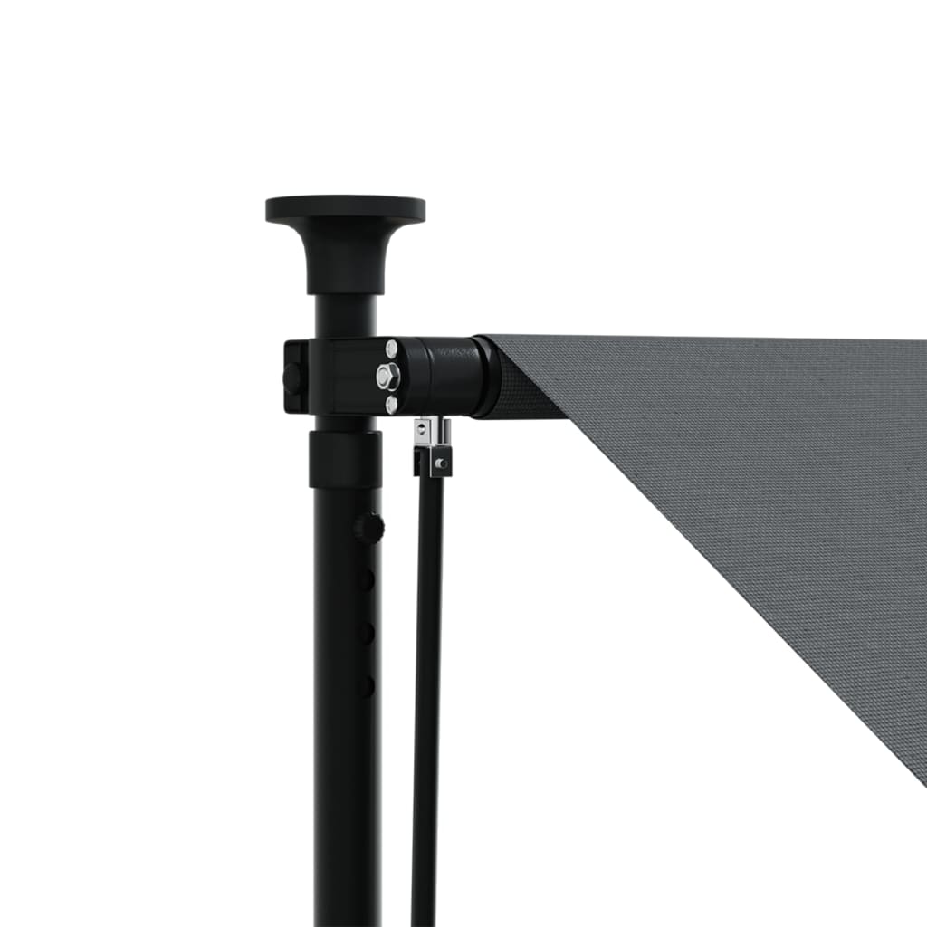 Uttrekkbar markise antrasitt 100x150 cm stoff og stål